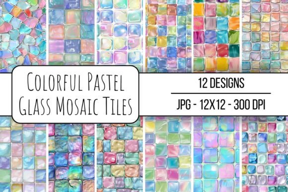 Download Colorful Pastel Glass Mosaic Tiles - Mosaic Collection