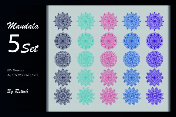 Download Mandala Ornamental Background Set - Mandala ornament Collection
