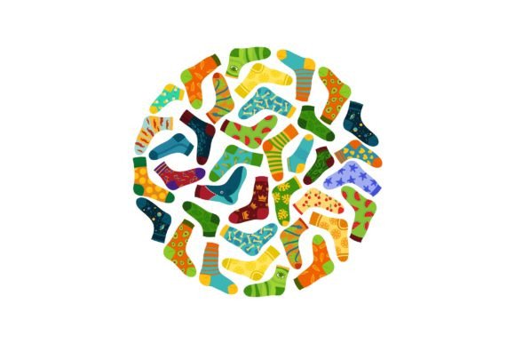 Download Circular Pattern with Different Socks Ve - Circular pattern Collection