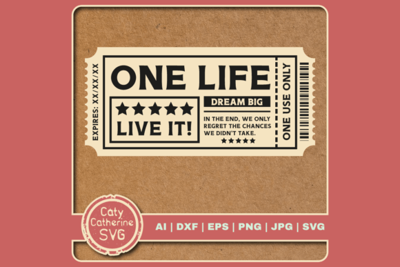 Download Vintage Retro Ticket One Life Live It - Retro Collection
