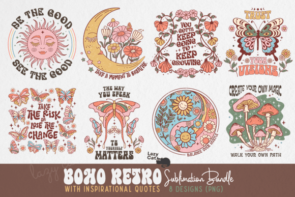 Download Boho Retro PNG Sublimation Bundle - Retro Collection
