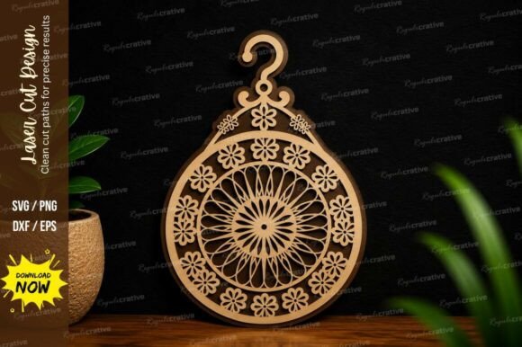 Download Mandala Ornament Round Pendant Laser Cut - Premium Resources