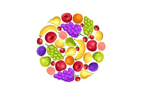 Download Circular Pattern with Different Fruits V - Circular pattern Collection