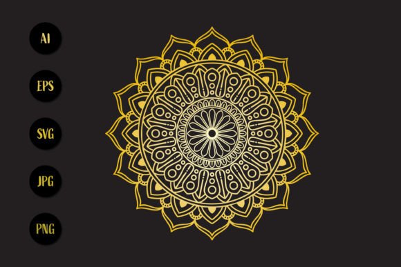 Download Golden Mandala Circular Pattern - Circular pattern Collection