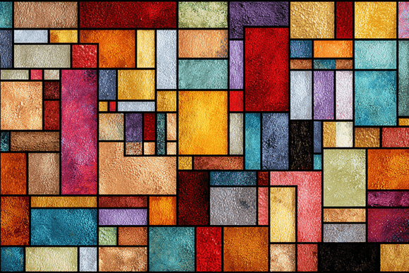 Download Colorful Stained Glass Mosaic Art - Mosaic Collection
