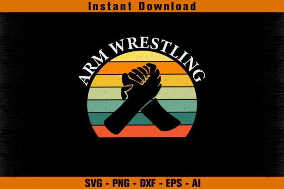 Download Arm Wrestling Vintage Retro Color Design - Retro Collection