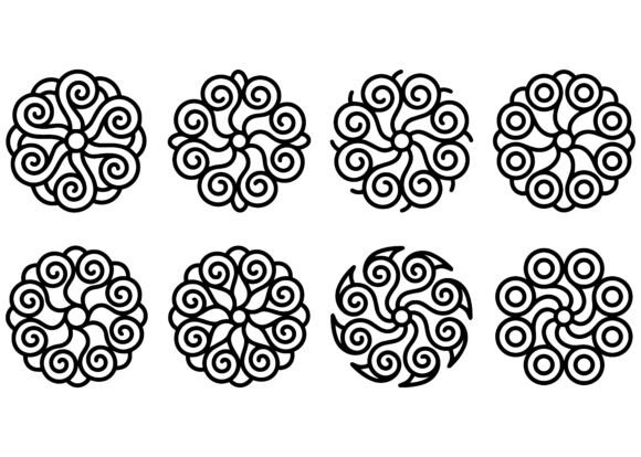 Download Spiral Mandala Ornaments - Mandala ornament Collection